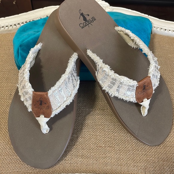 Corkys Shoes - 🎉❤️NEW SALE!! Corkys Silver Zebra Fringe Sandals Flip Flops